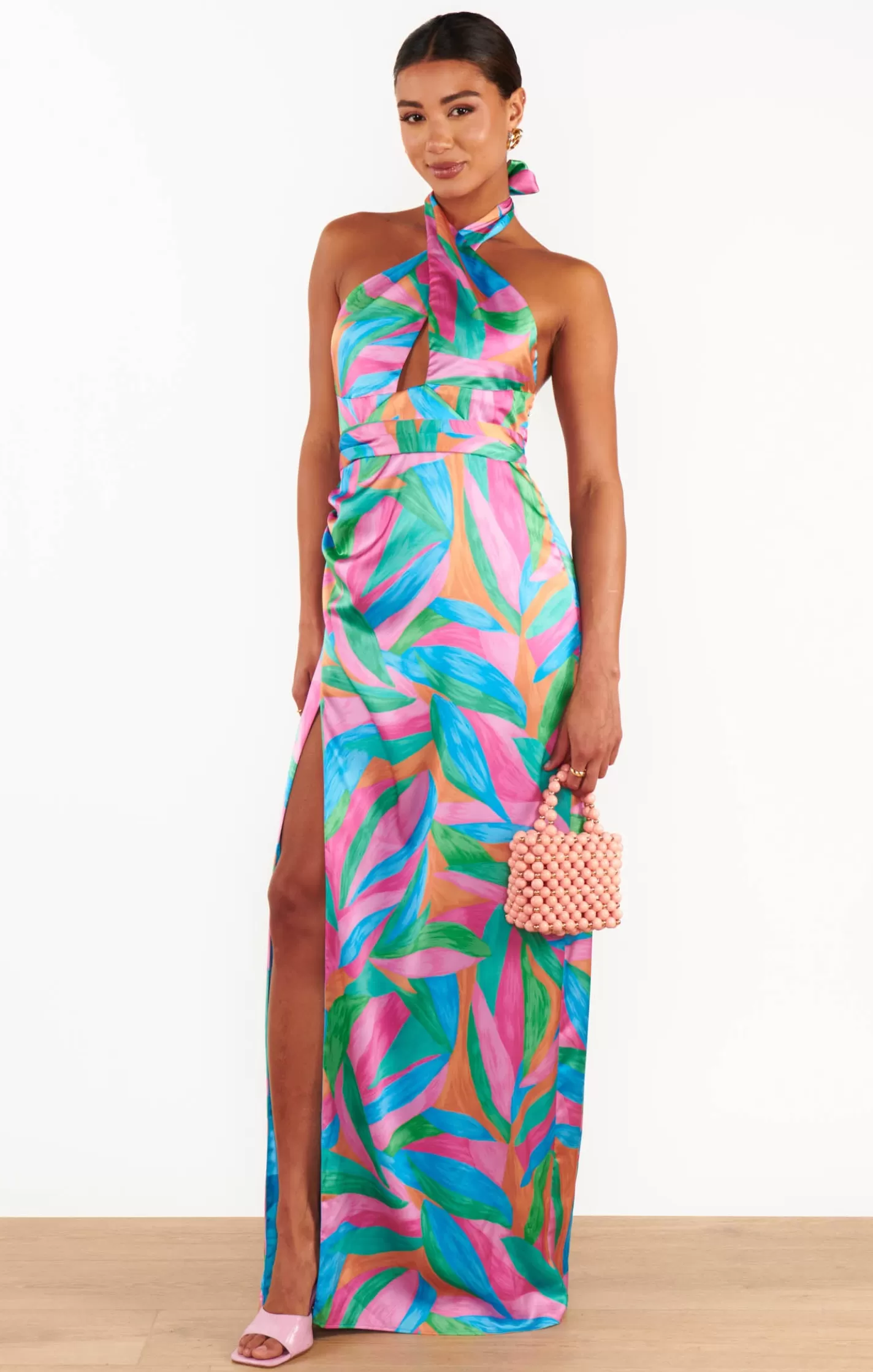 Show Me Your Mumu Adele Halter Maxi Dress