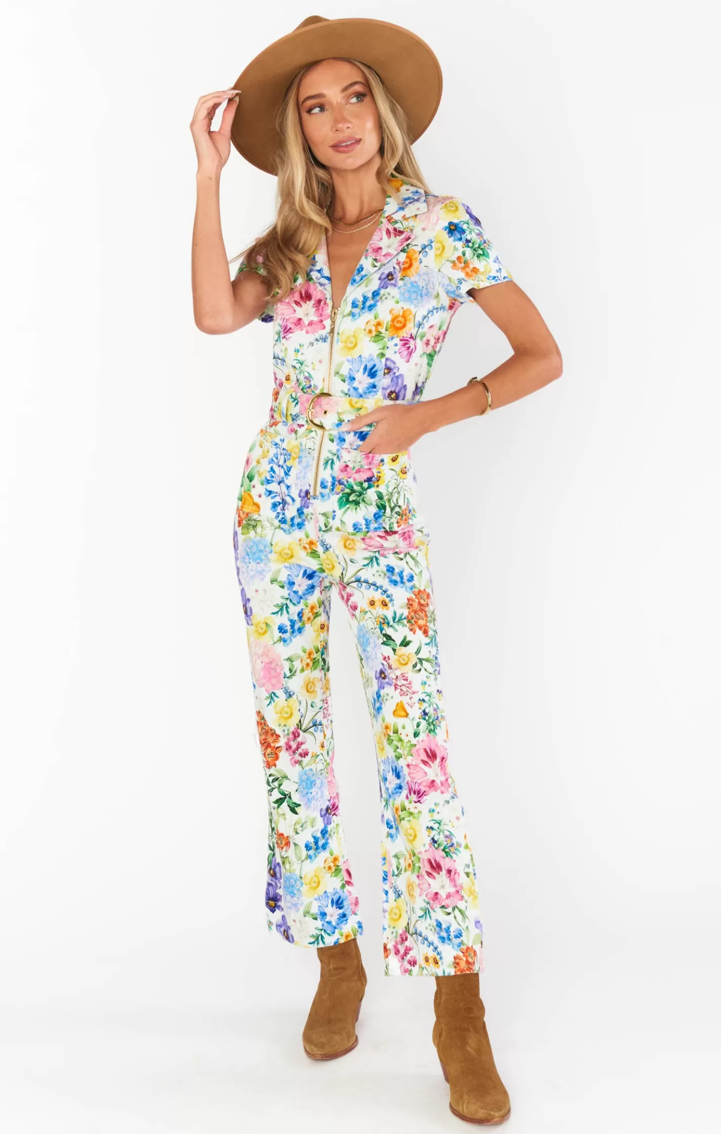 Show Me Your Mumu Jacksonville Short Sleeve Cropped Jumpsuit