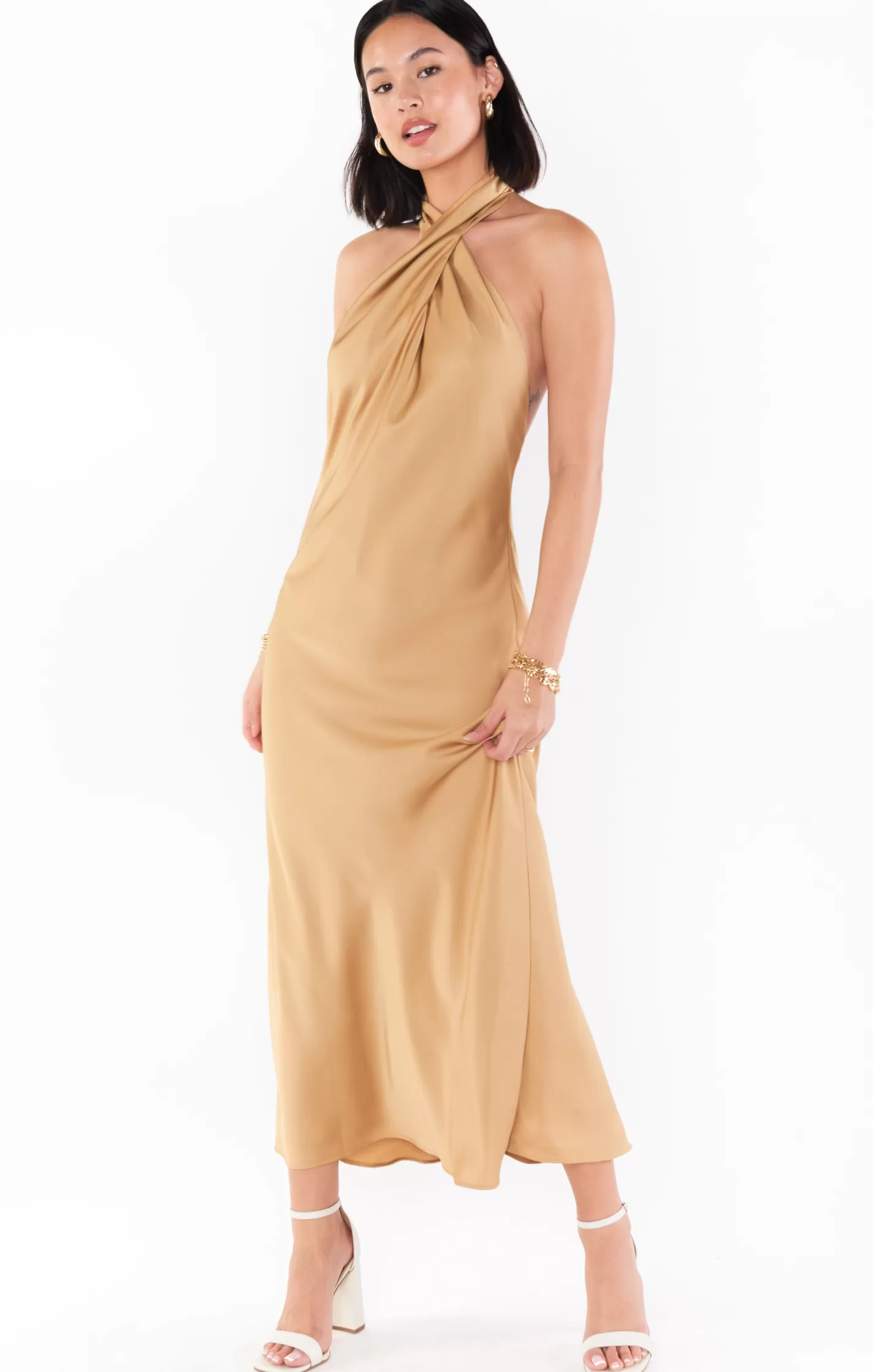 Show Me Your Mumu Jasmine Halter Midi Dress