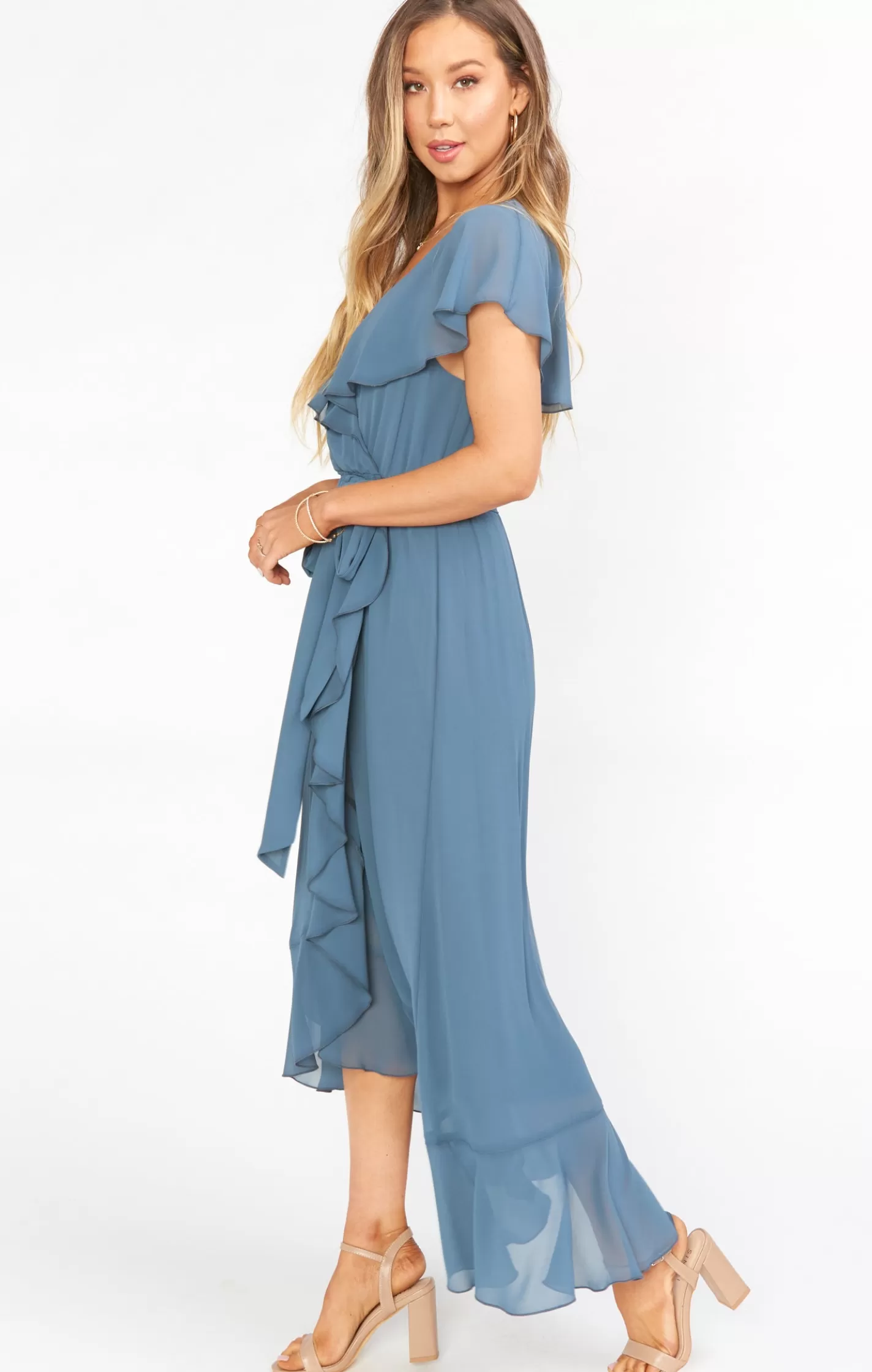 Show Me Your Mumu Jess Ruffle Midi Dress