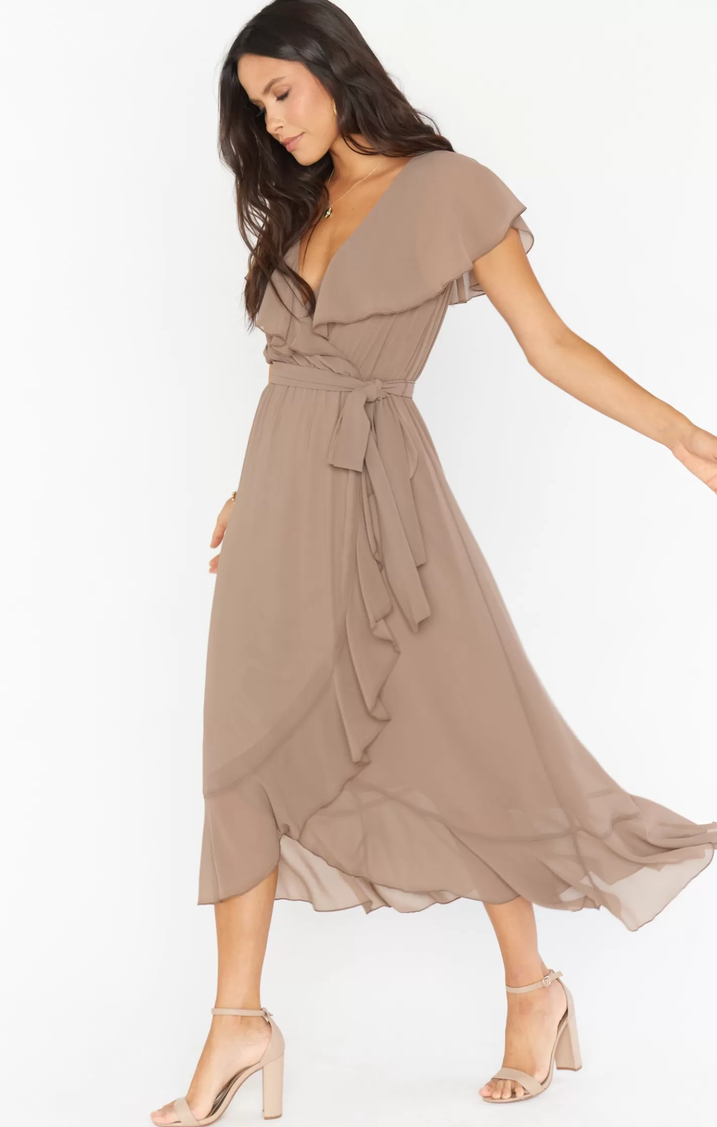 Show Me Your Mumu Jess Ruffle Midi Dress