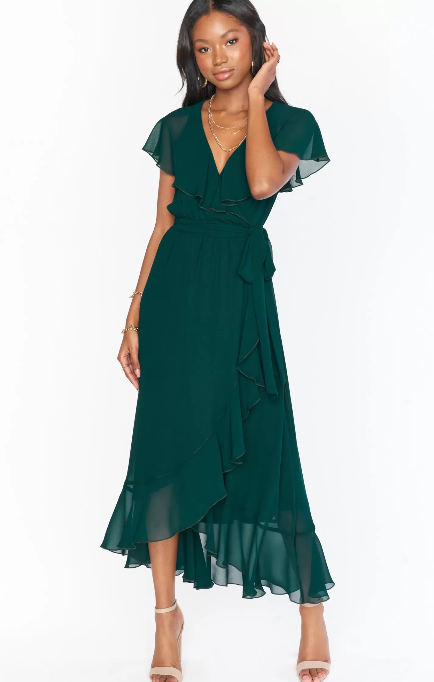 Show Me Your Mumu Jess Ruffle Midi Dress