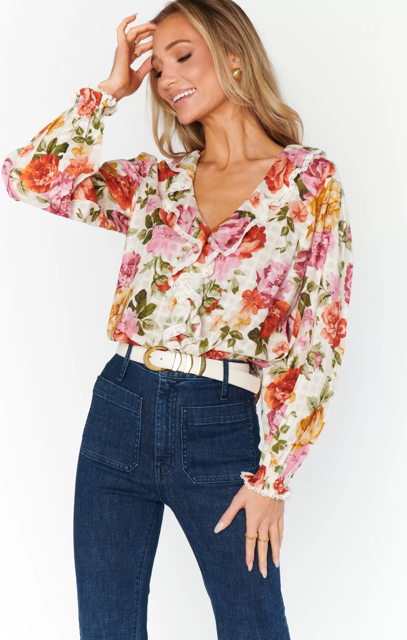 Show Me Your Mumu Lydia Ruffle Top