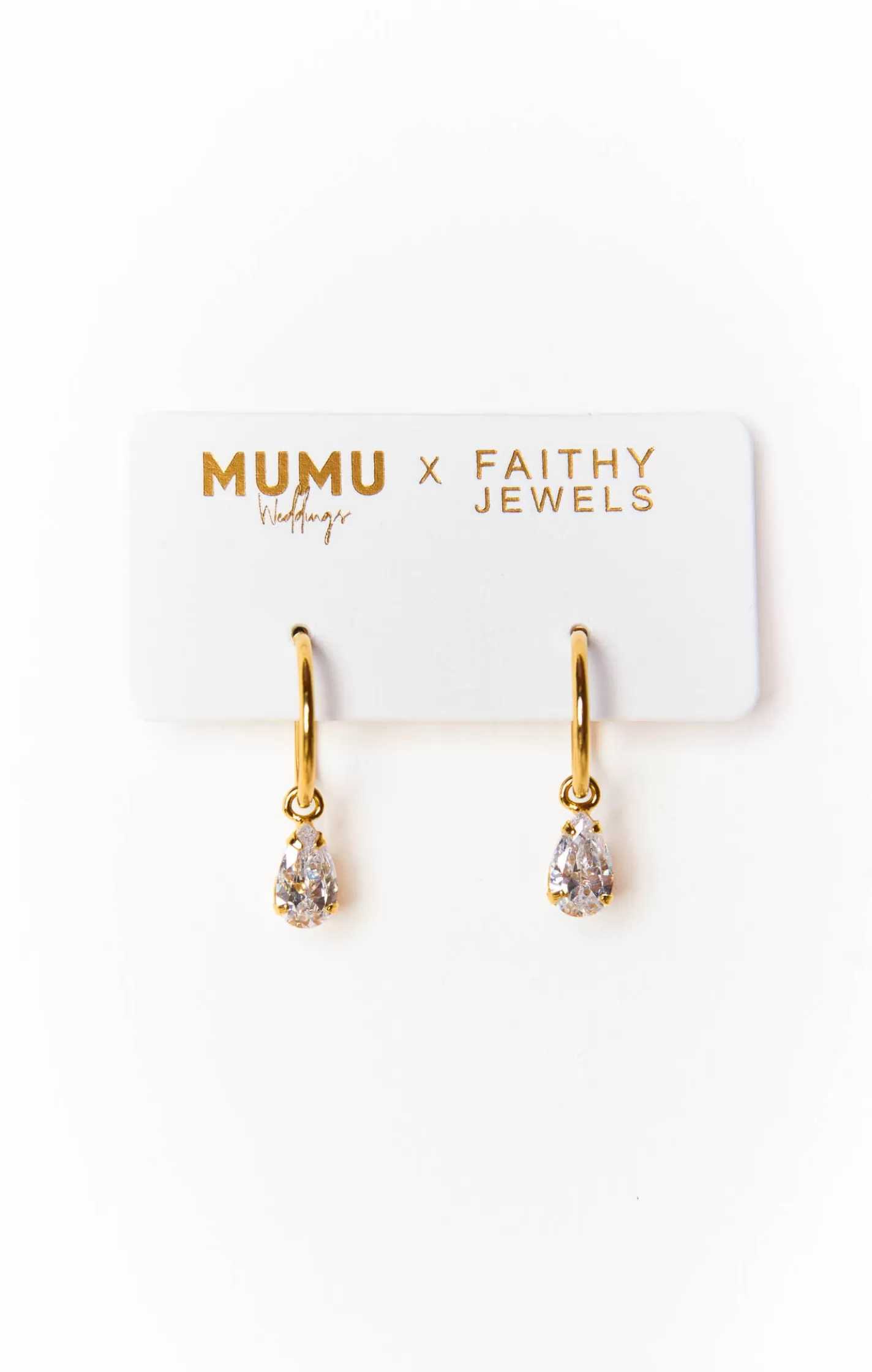 Show Me Your Mumu Mumu Weddings x Faithy Jewels Pear Drop Hoop