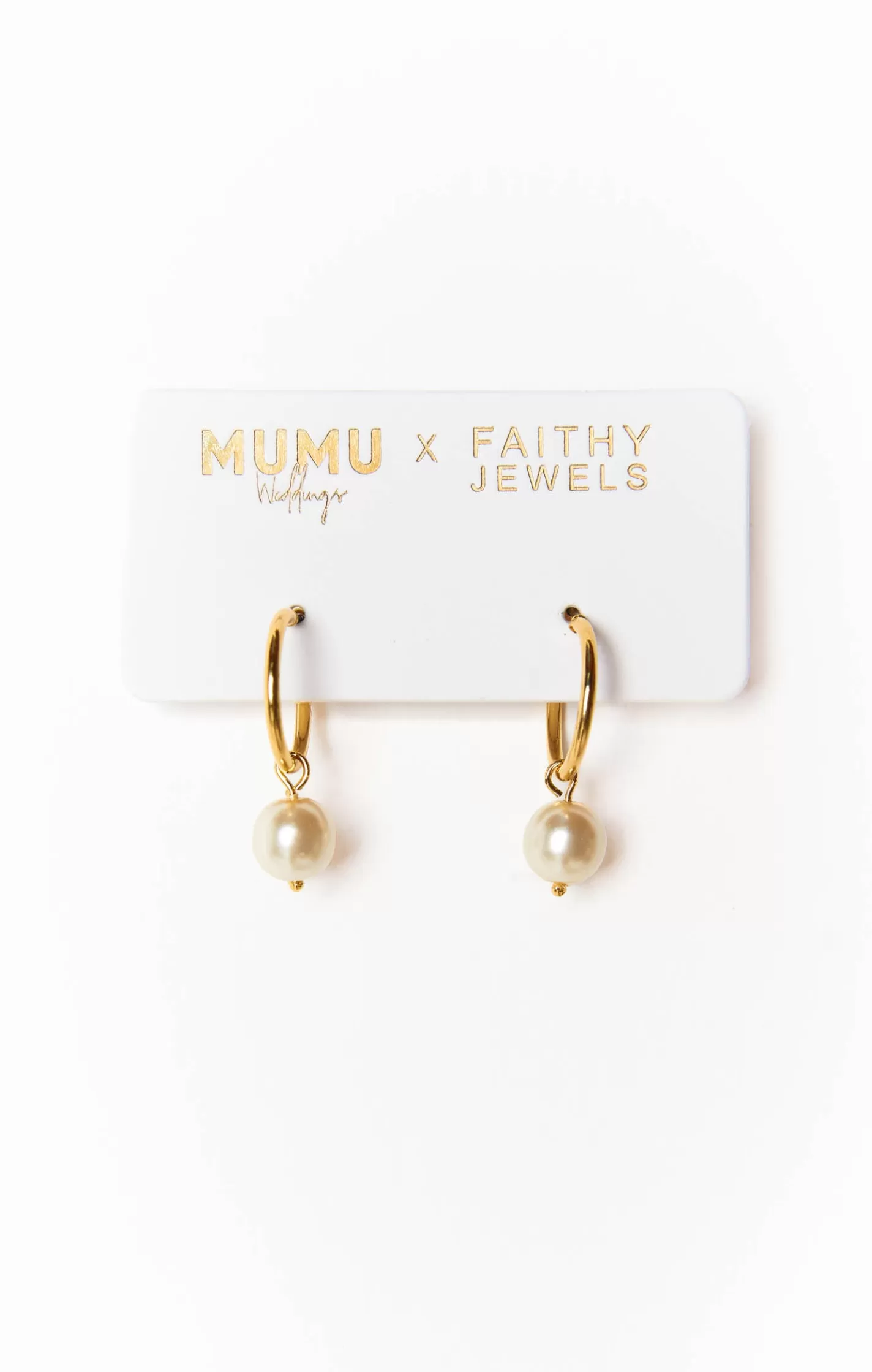 Show Me Your Mumu Mumu Weddings x Faithy Jewels Pearl Drop Hoop