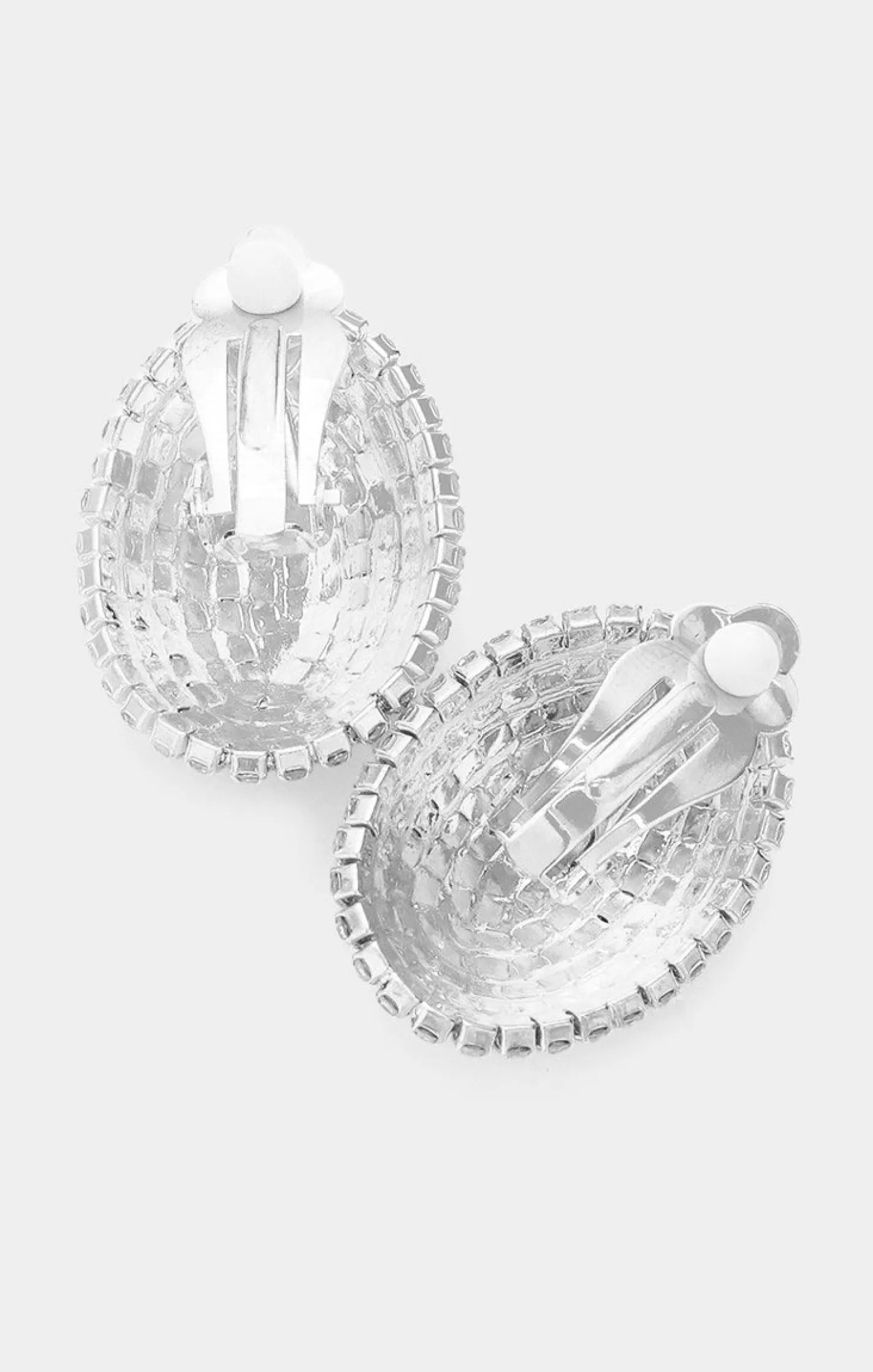 Show Me Your Mumu Oval Rhinestone Clip On Earrings