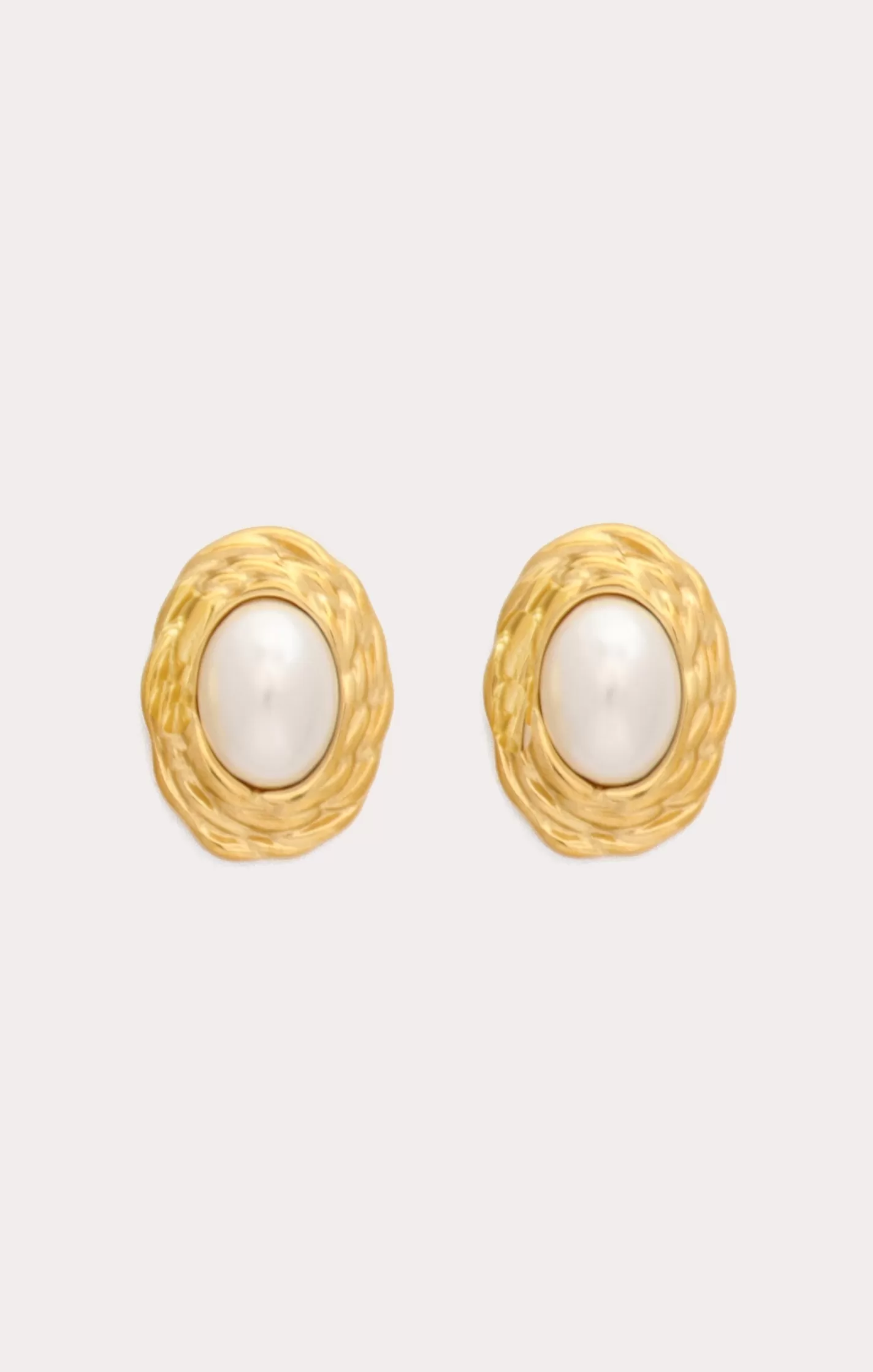 Show Me Your Mumu Petit Moments Oval Pearl Stud Earrings