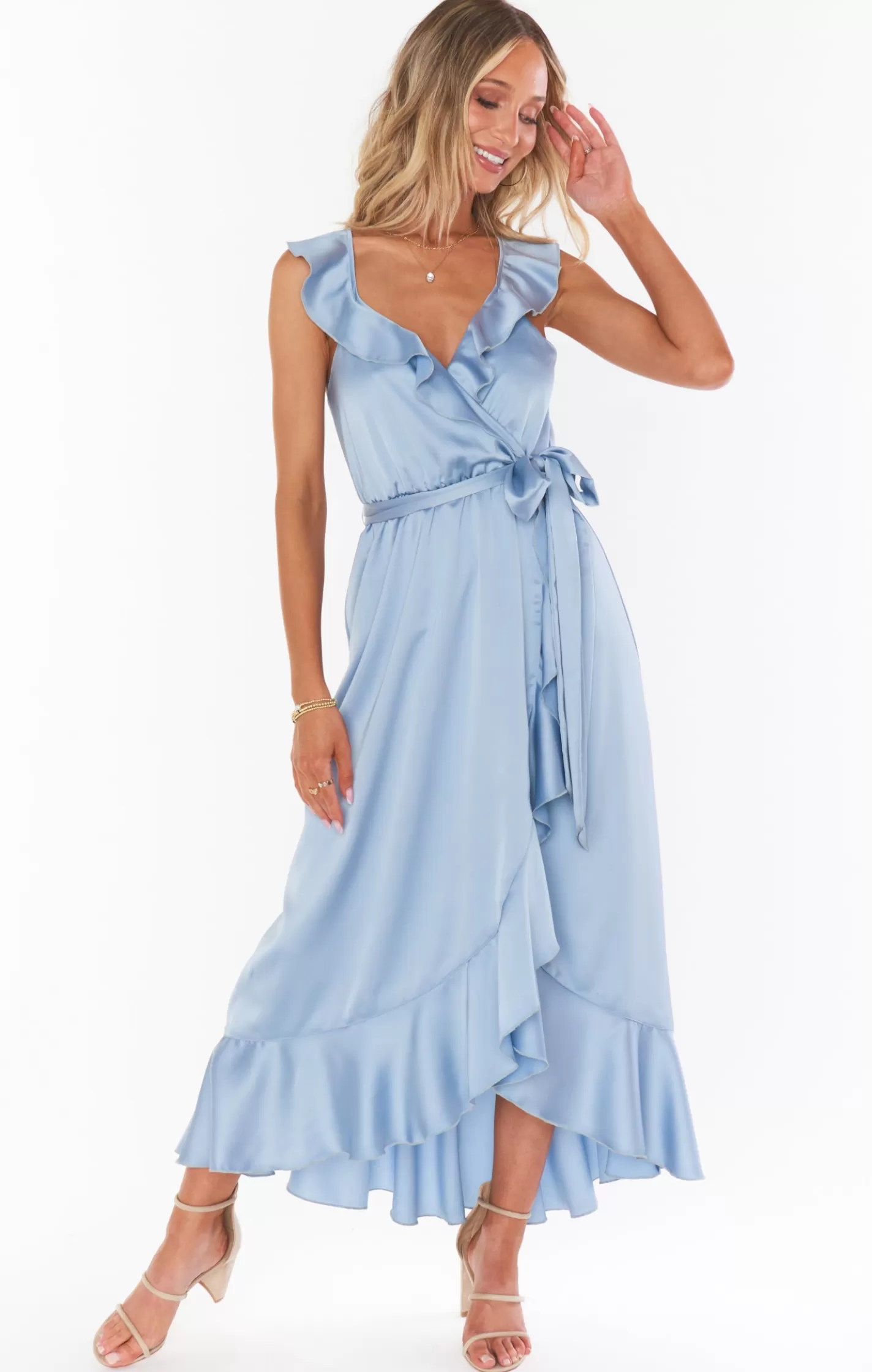 Show Me Your Mumu Samantha Ruffle Wrap Dress