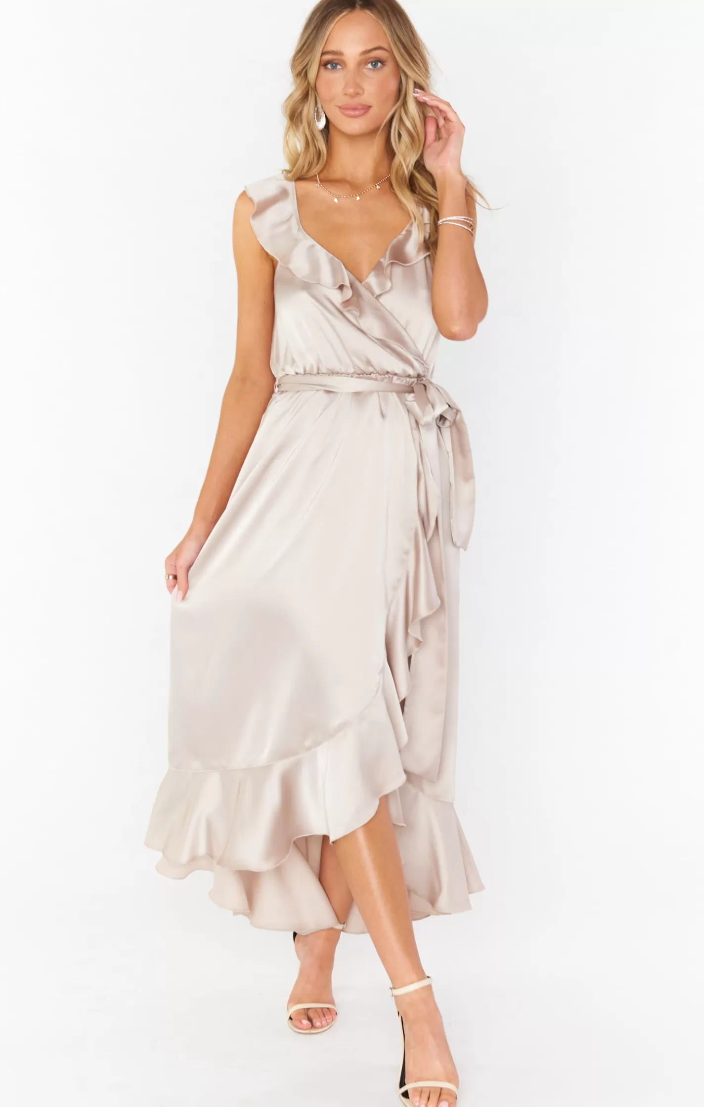 Show Me Your Mumu Samantha Ruffle Wrap Dress