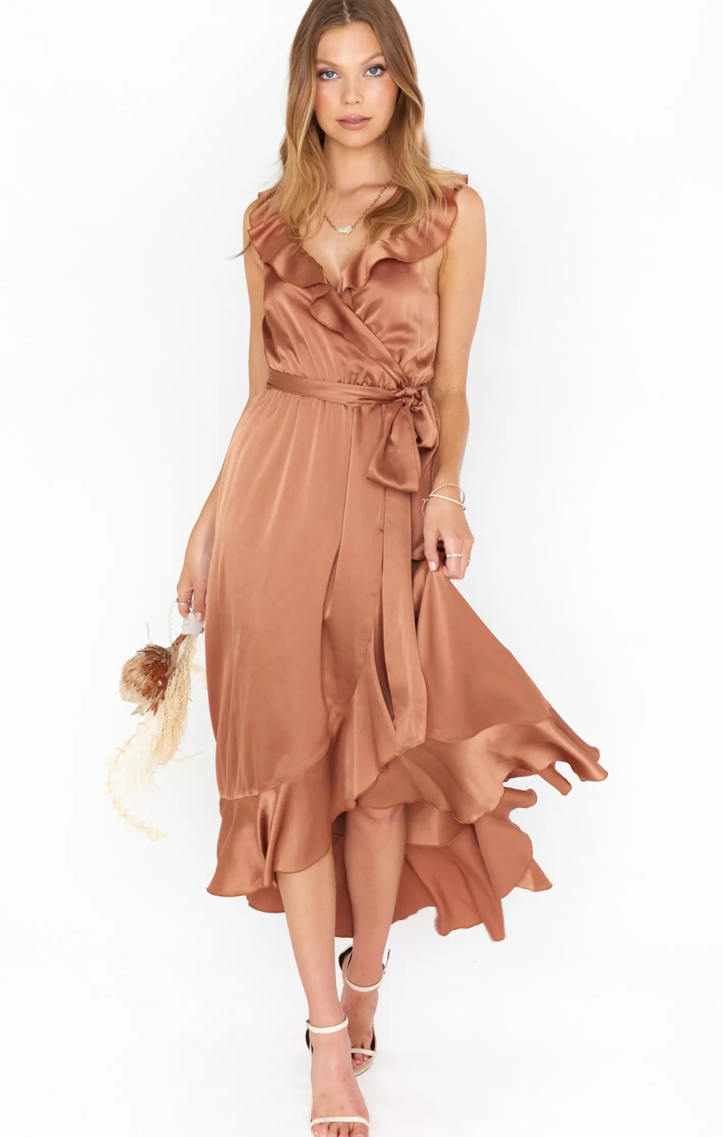 Show Me Your Mumu Samantha Ruffle Wrap Dress