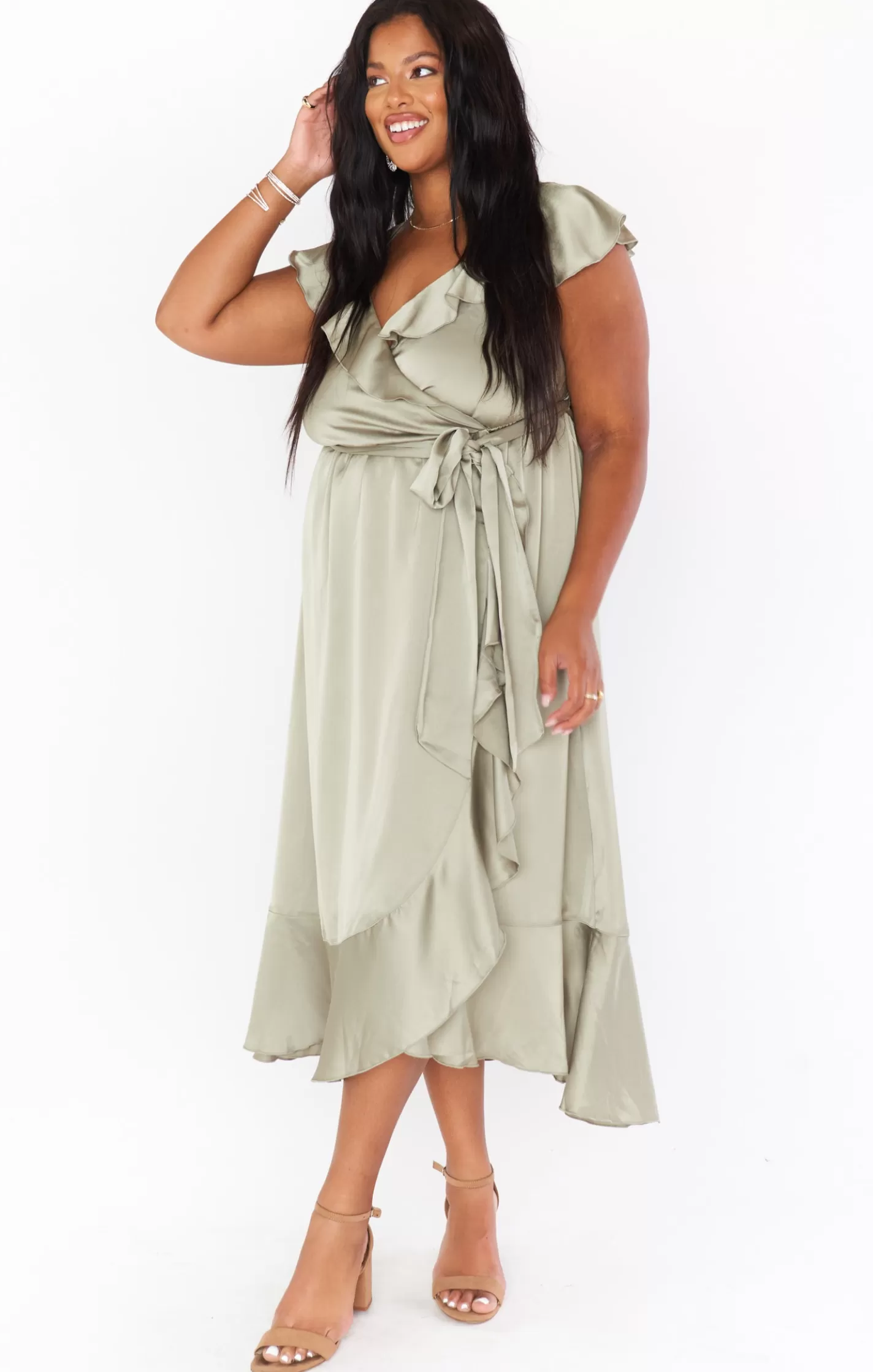 Show Me Your Mumu Samantha Ruffle Wrap Dress